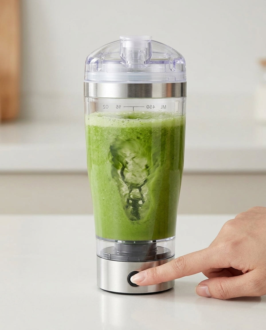 Electric Protein Shaker Bottle — USB Rechargeable